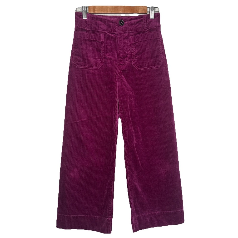 Maeve Anthropologie Women's Purple The Colette Corduroy Pants Size 25P